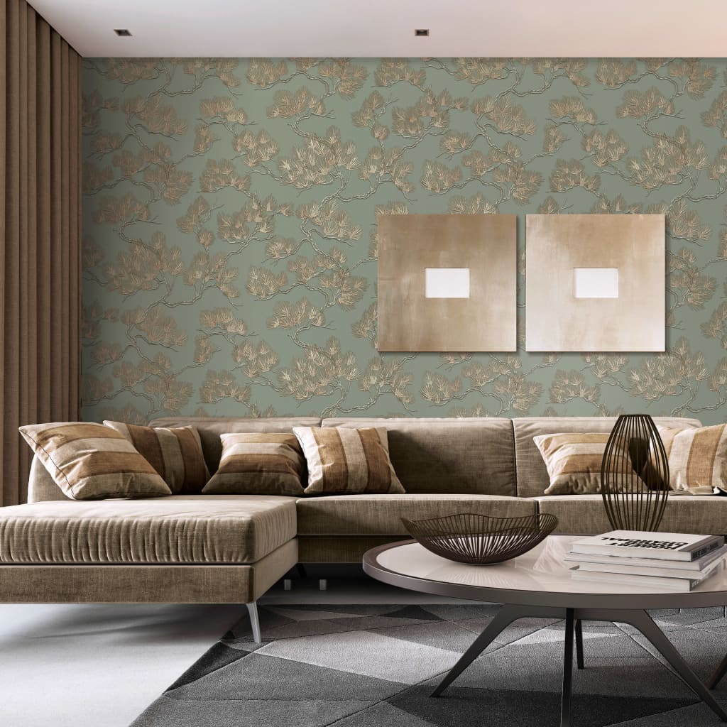 Dutch Wallcoverings Tapete Kieferngrün