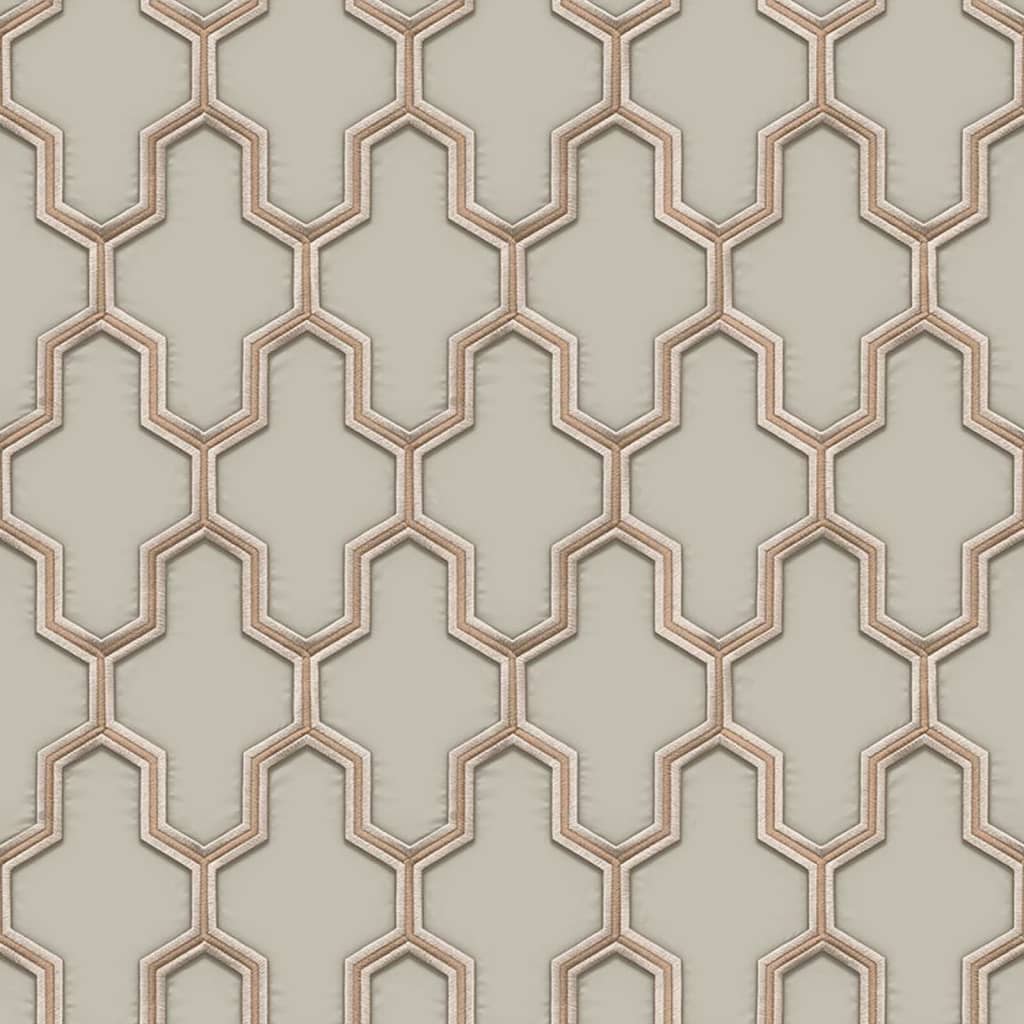 Dutch Wallcoverings Tapete mit geometrischem Muster in Gold und Grün
