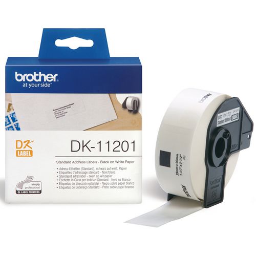 Brother adresetiketten dk11201 29x90mm wit