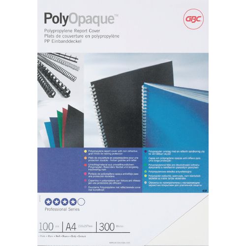 Binding covers polyopaque GBC PP 300 micron white