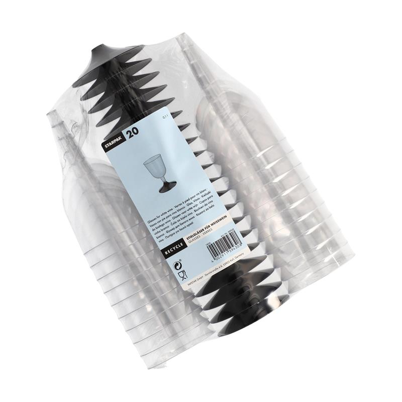 Papstar 20 kieliszków do białego wina 0,1 l krystalicznie czyste