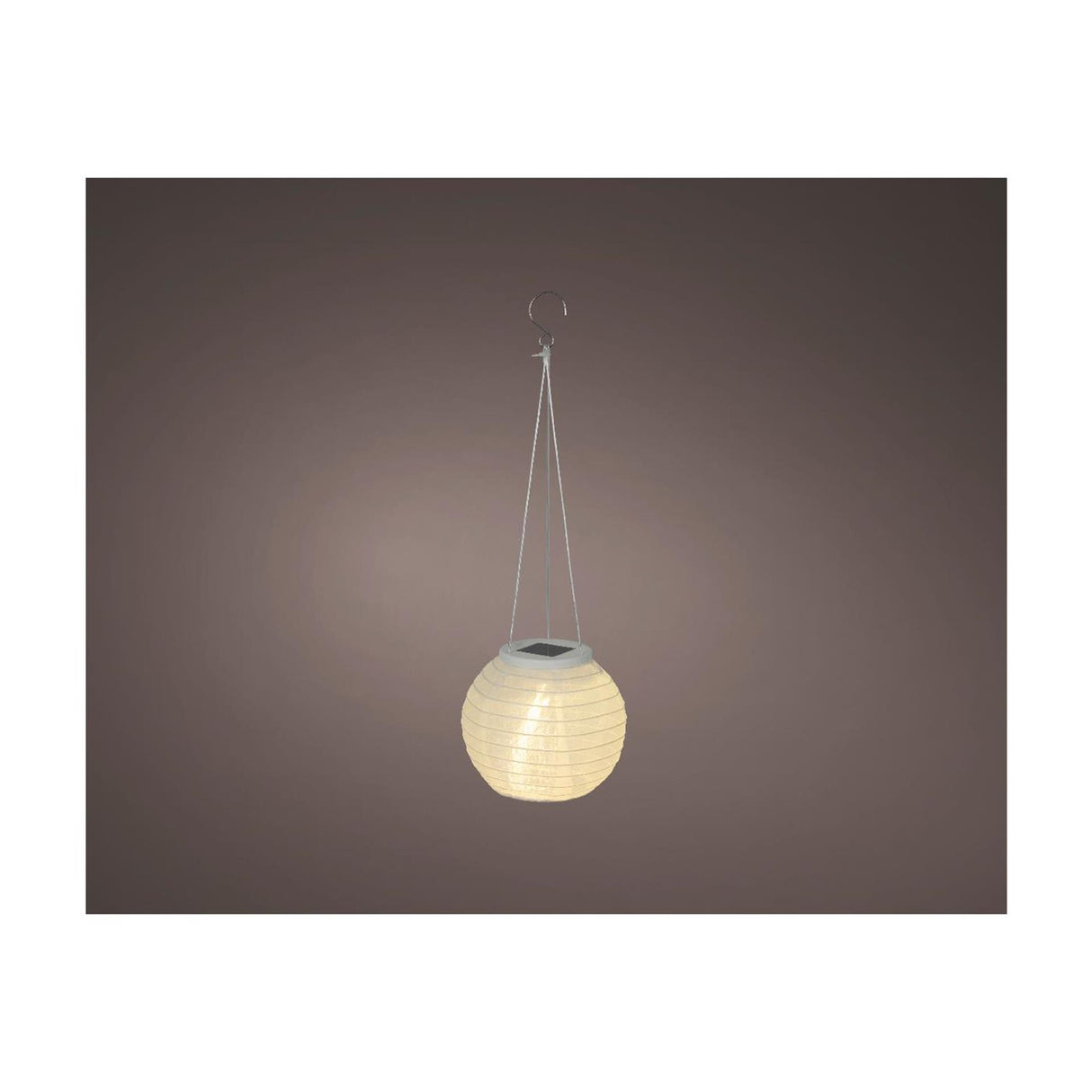 Lumineo solar lantaarn wit nylon ø15xh10cm