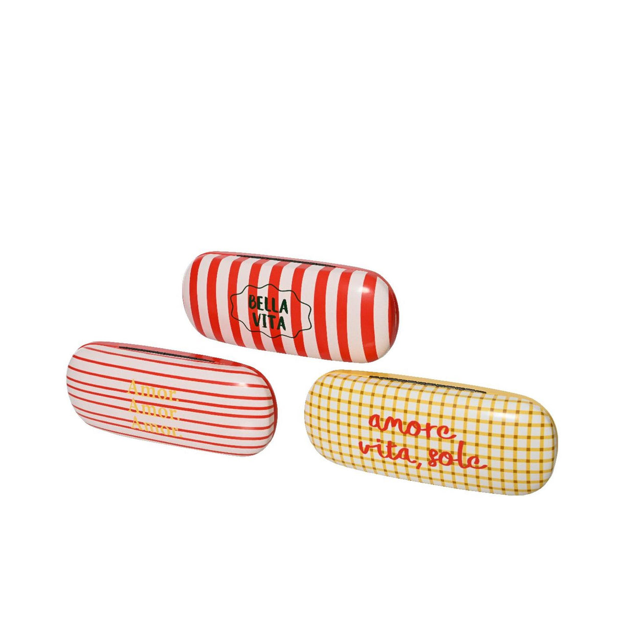 Portaocchiali Decoris con scritta 6x4x16,5cm