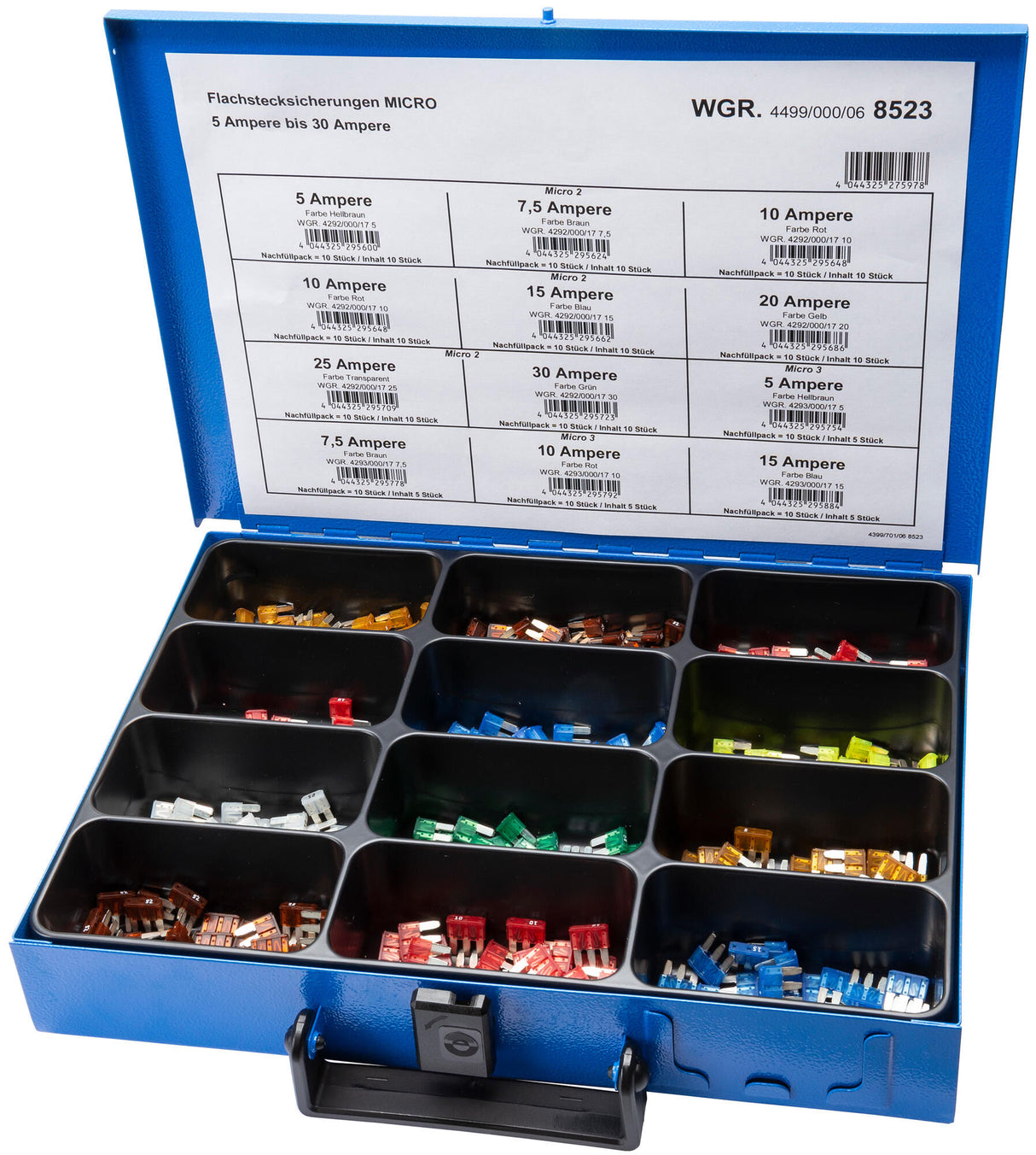 Dresselhaus banana plug fuse assortment 8523 blade fuses assorted. Micro 2+3