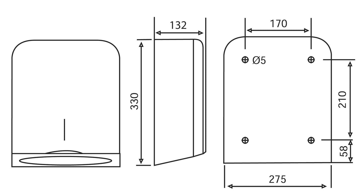 Katrin towel dispenser hand towel m dispenser folded towel dispenser m metal white