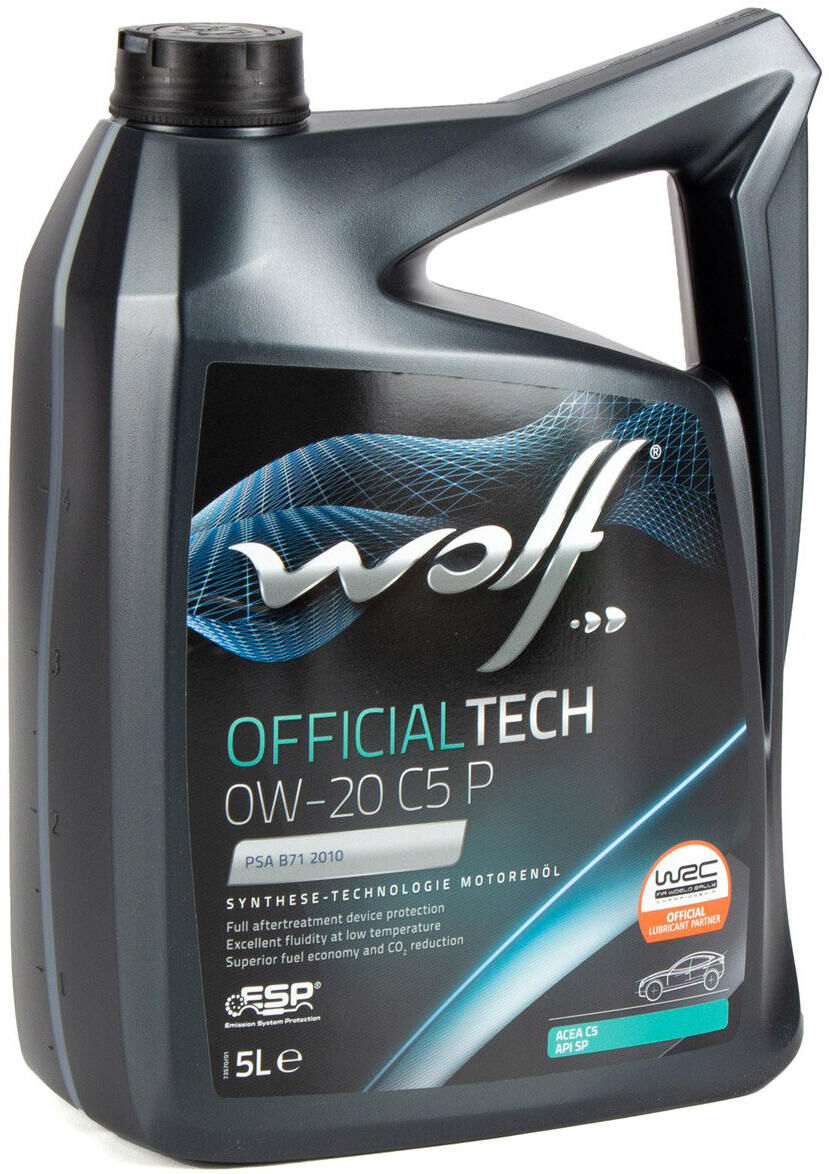 Wolf motor oil officialtech c5p . motoroil 0w20 5l offi.tech c5p
