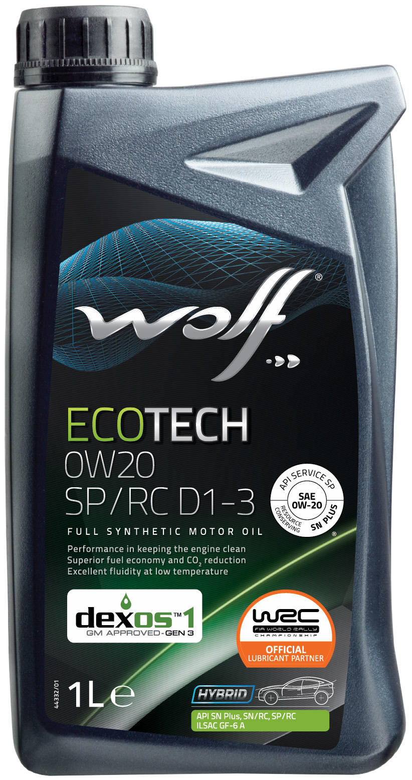 Wolf motorolie ecotech sp rc d1-3 . motoroil 0w20 1l ecotech sp rc d1-3