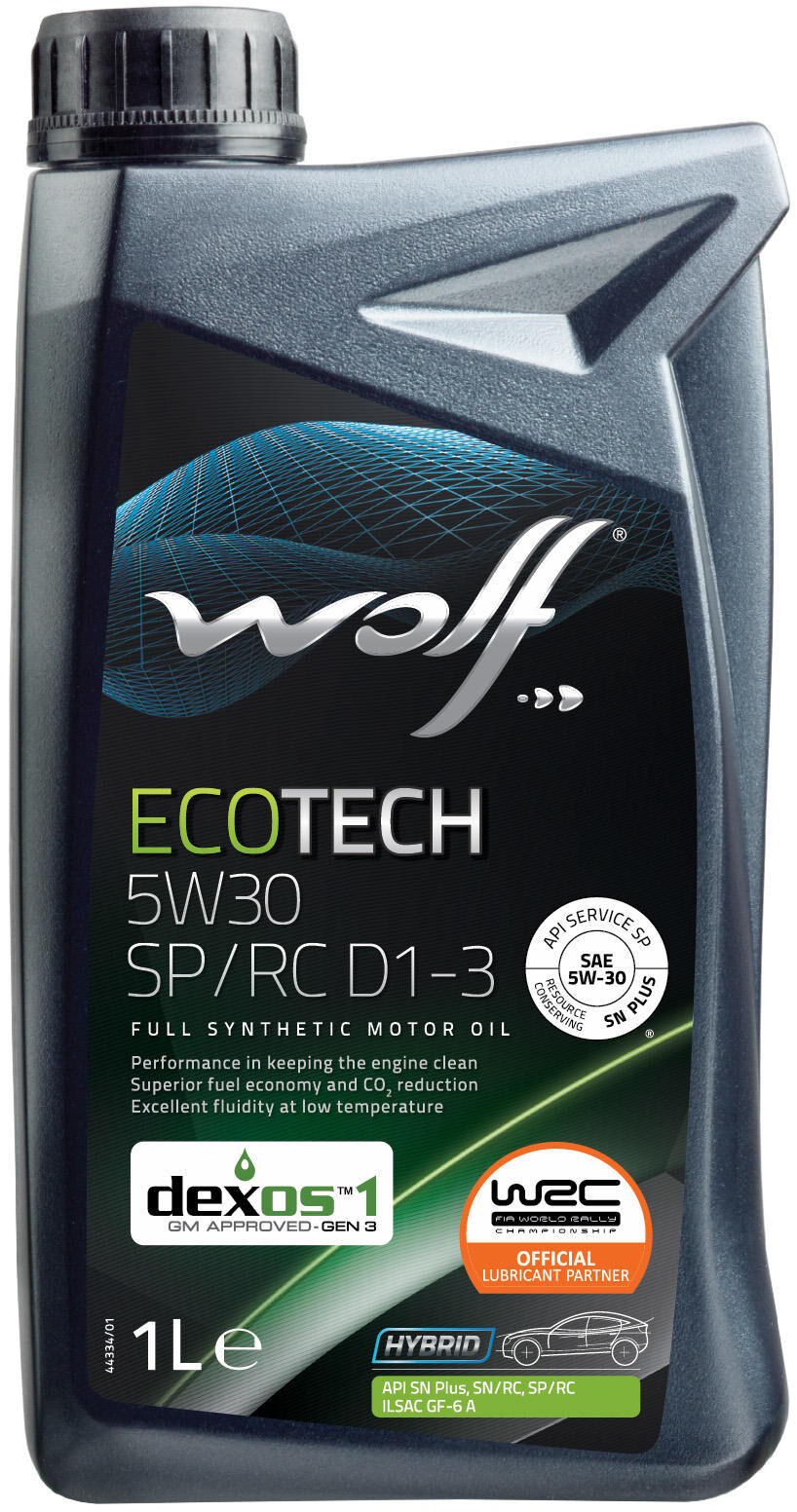 Wolf motor oil ecotech sp rc d1-3 . motoroil 5w30 1l ecotech sp rc d1-3