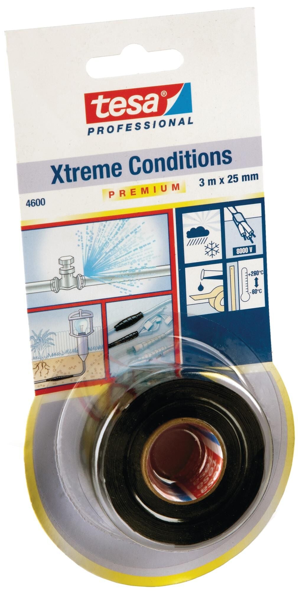 Tesa Reparaturband Xtreme Conditions Selbstamalgaméierend Klebstoff Xtreme 04600