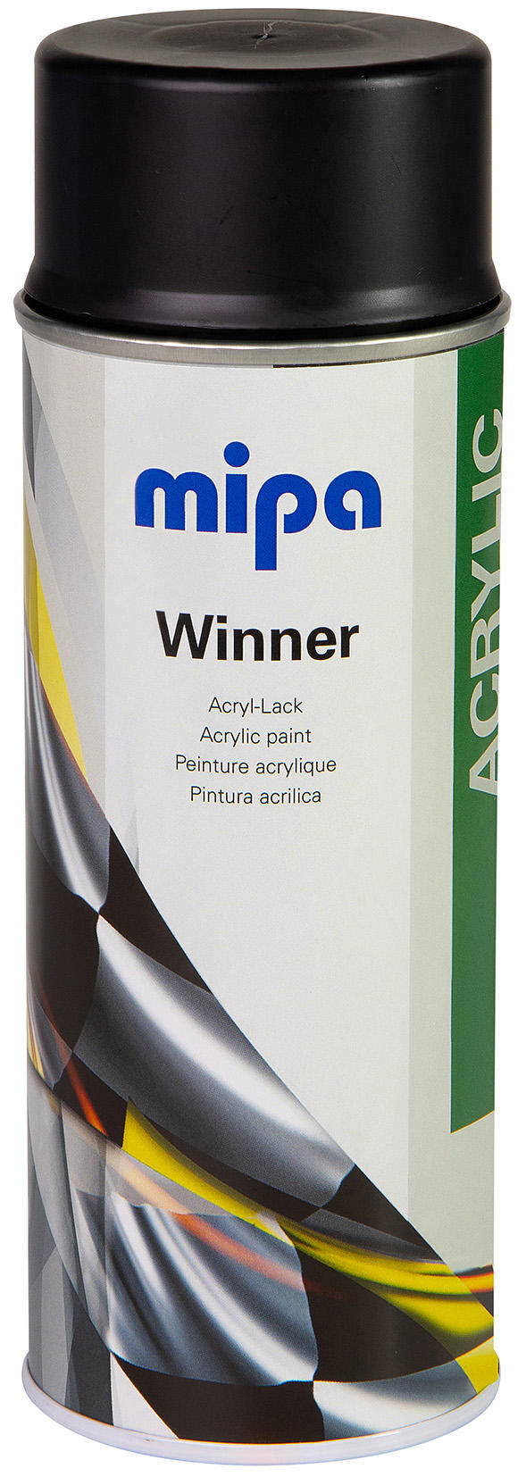 Mipa autolak winner acrylic lacquer black s.- 400 ml