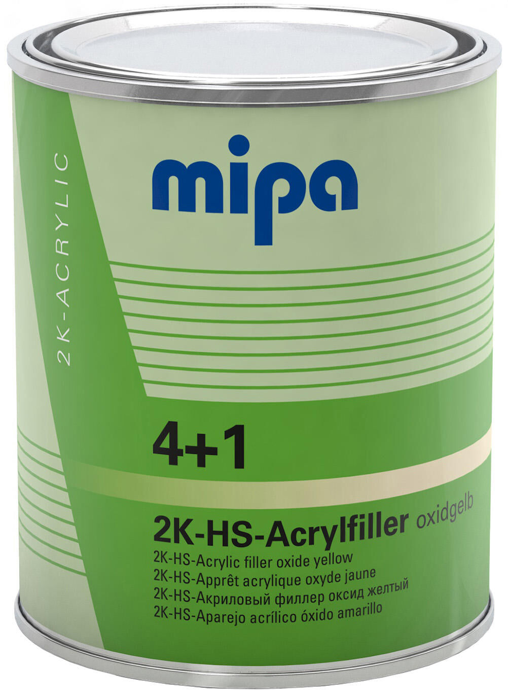 Mipa acrylic filler 4+1 hs 4+1 acrylic filter hs 1l oxidyellow