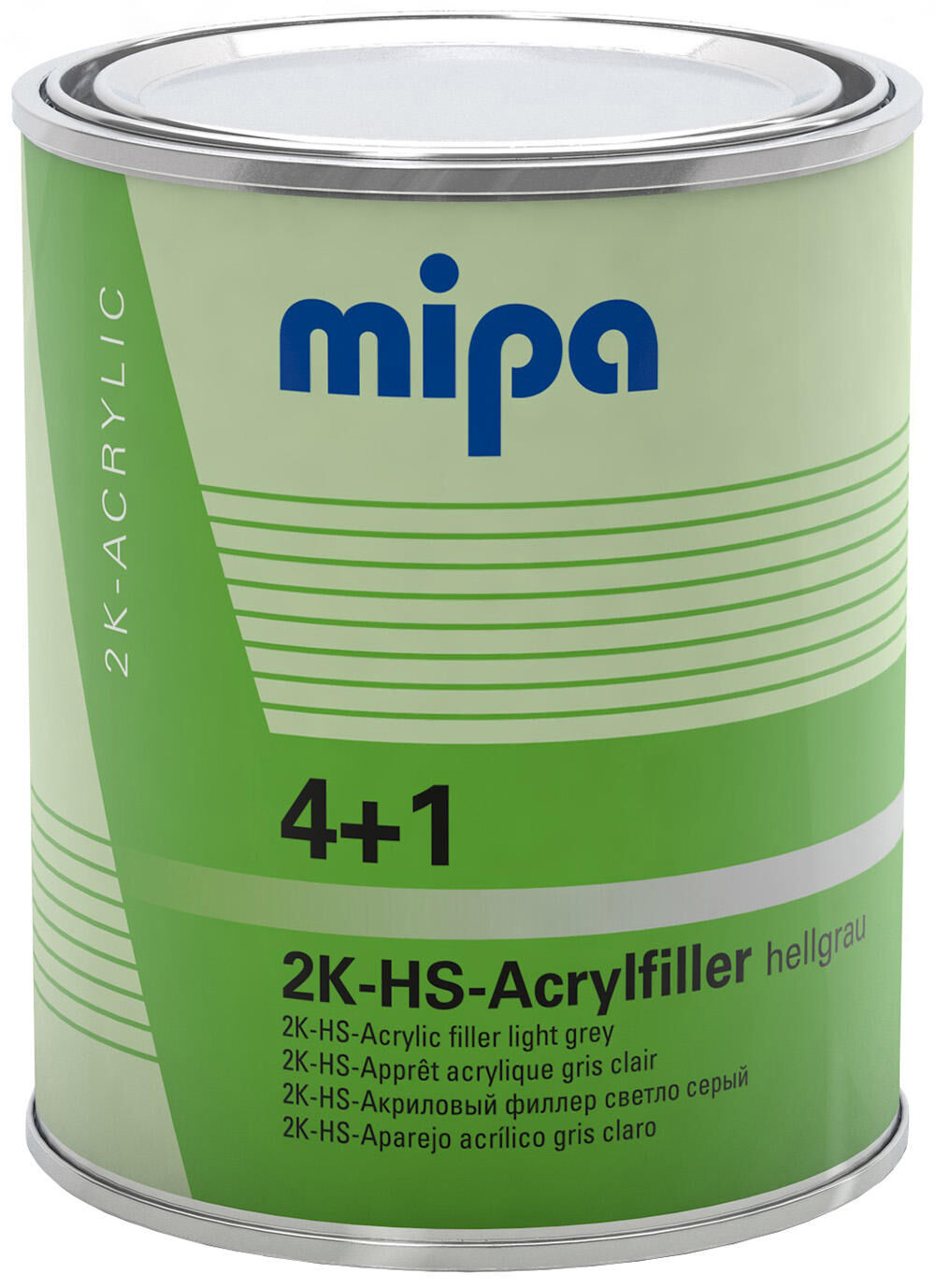 Mipa acrylic filler 4+1 hs 4+1 acrylic filter hs 1l light gray