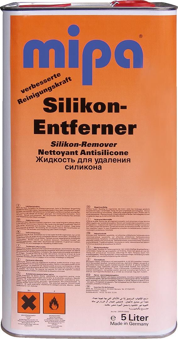 Mipa silicone remover, a ii highly flammable ds.silicone remover 5 ltr