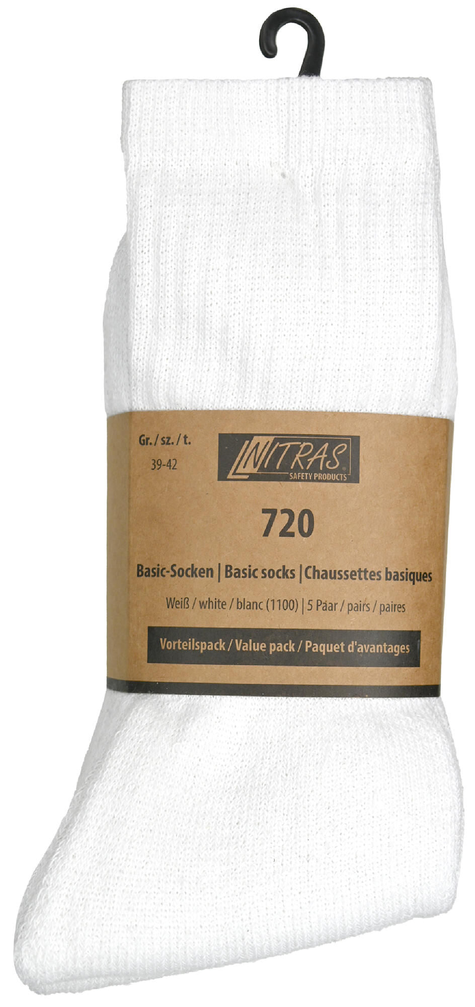 Nitras safety nitras socks basic basic-socks we gr.39-42 nitras 1pk with 5 pairs