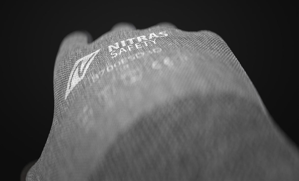 Nitras safety nitras flexible work glove 8700esd3d . glove gray size 9 nitras