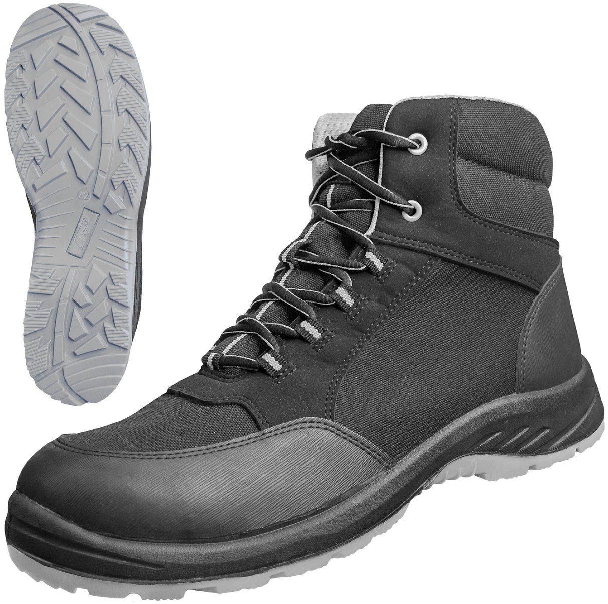 Nitras safety nitras boot solid step mid safety boots gr. 41 solid step mid gray