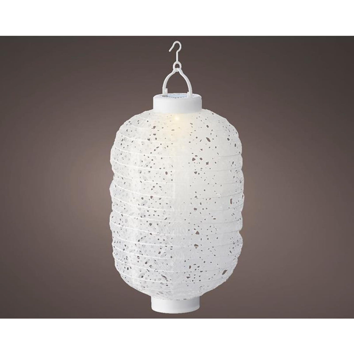 Lumineo led solar lantaarn ø20-h30cm wit