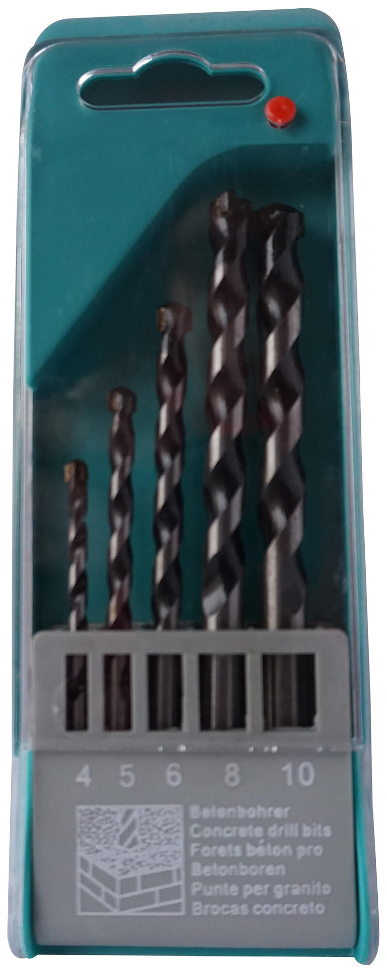 Pro set special drills 2055 concrete twist drill set 5pcs.