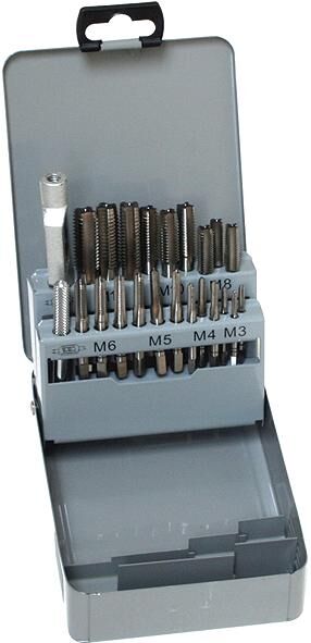Pro hand tapping set 2352022 thread cutting set 22 pcs in metal case