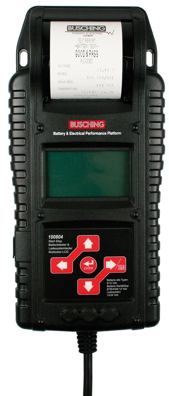 Busching battery tester 100804 start stop batt. drawsys. multicolor LCD