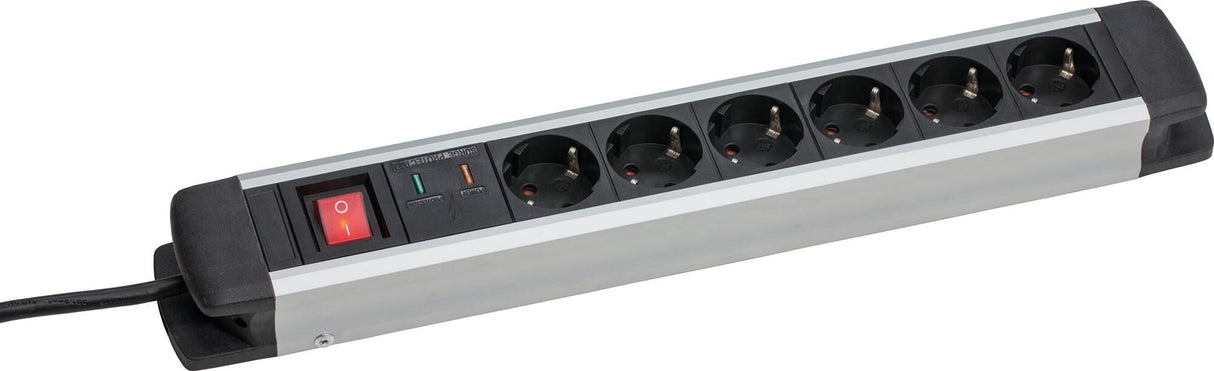 As-schwabe as schwabe meervoudige verdeler aluminum socket strip 6-fach