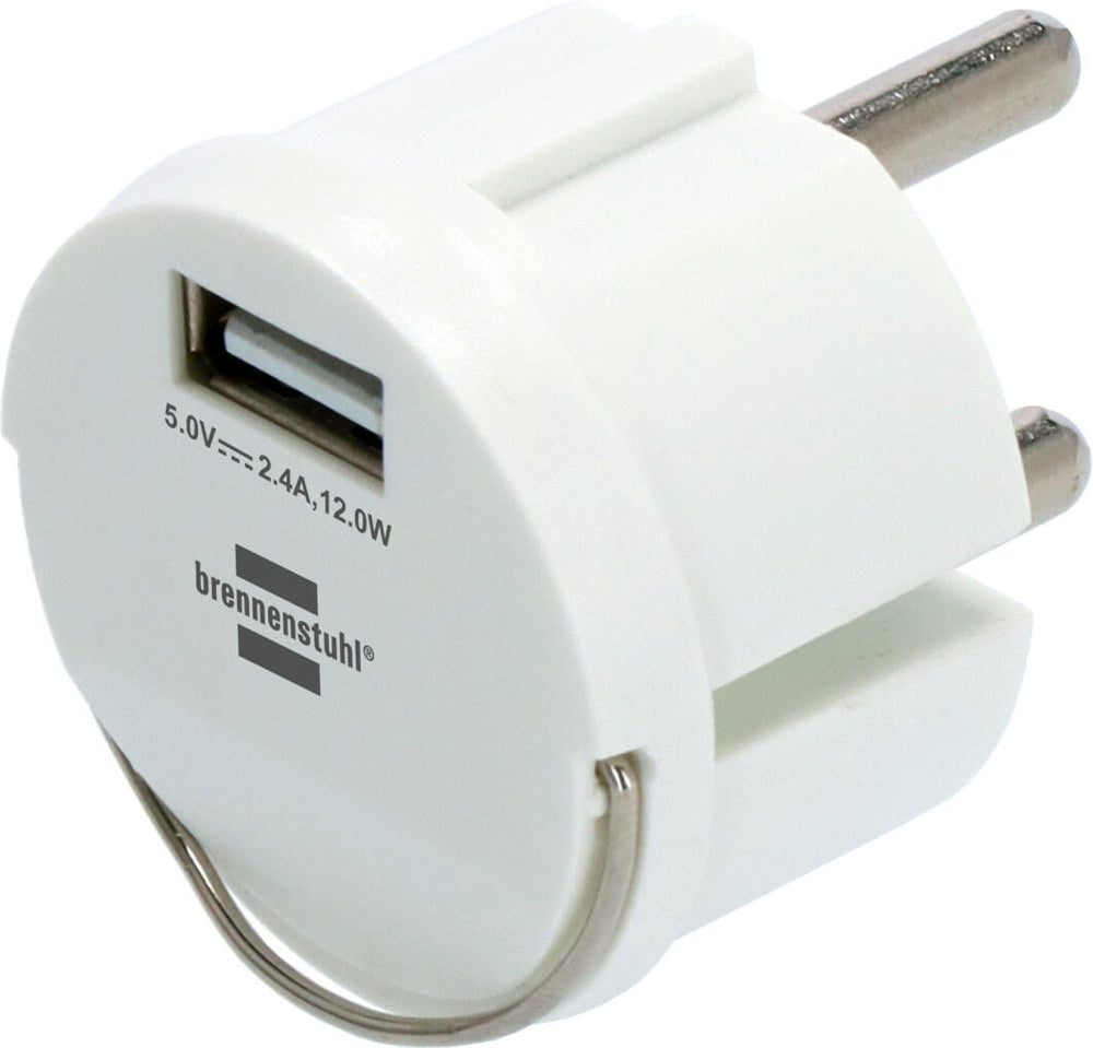Brennerstuhl adapter usb socket adapter burning chair 2.4a, white