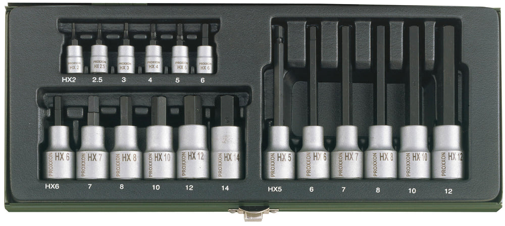 Proxxon socket wrench set inside hexagon set 18-t.