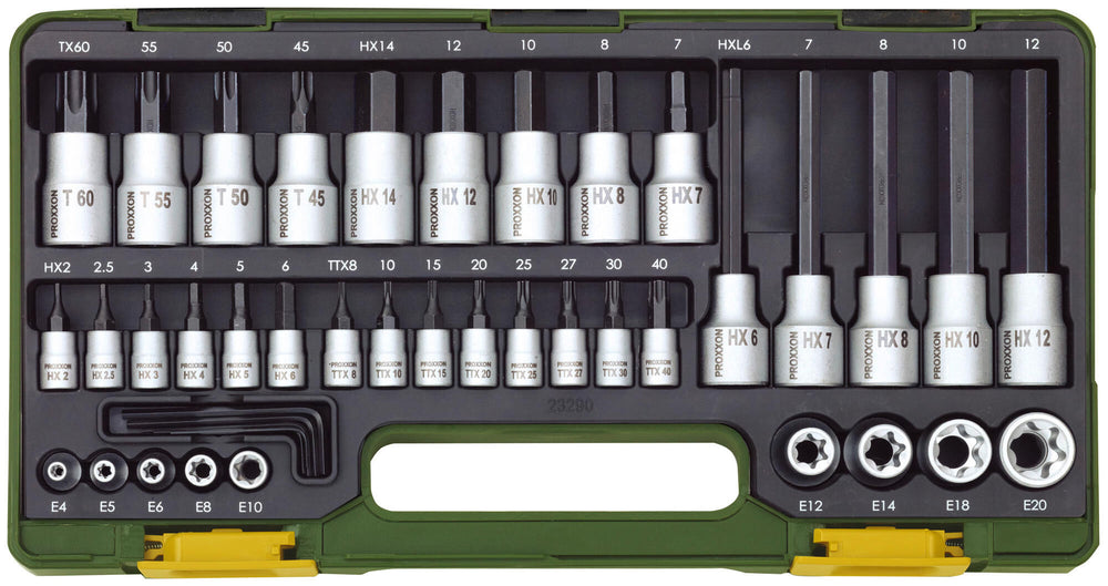 Proxxon socket wrench set socket wrench set hex + tx,1 2 +1 4 41tlg