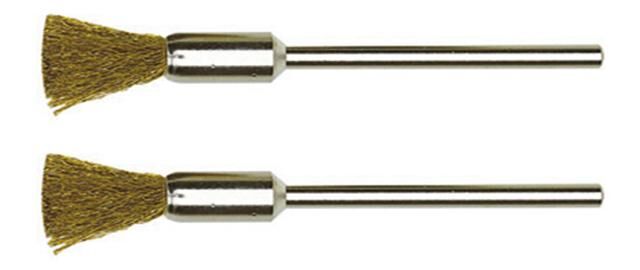 Proxxon cup brush brushes w.shaft 2pcs d=8mm brass