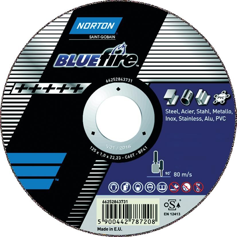 Norton cutting disc blue fire cutting discs 76x1.0x10 m blue fire