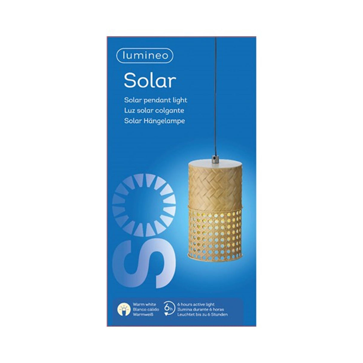 Lumineo led solar hanglamp ø11-h18cm