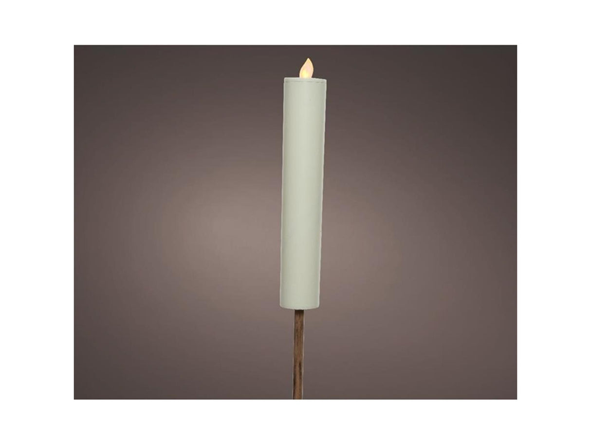 Lumineo led solar kaars fakkel ø4-h90cm wit