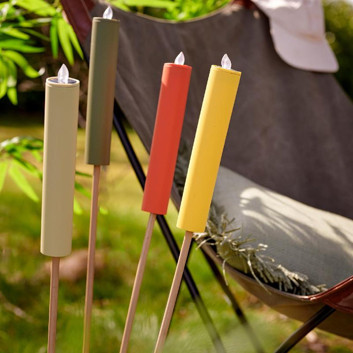 Lumineo solar fakkel kunststof h90cm