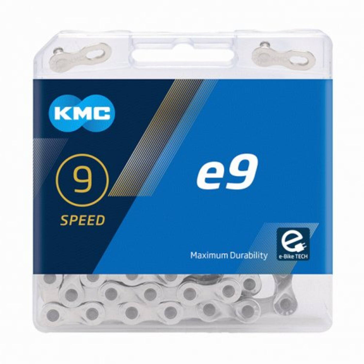 KMC E9 Silver Bicycle Chain 1 2x11 128 - 122 Links