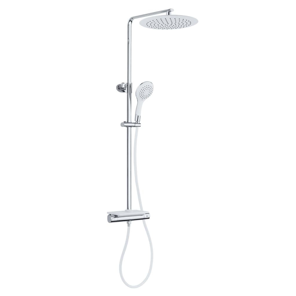 EISL Head shower set with thermostat tap Grande Vita Chrome White