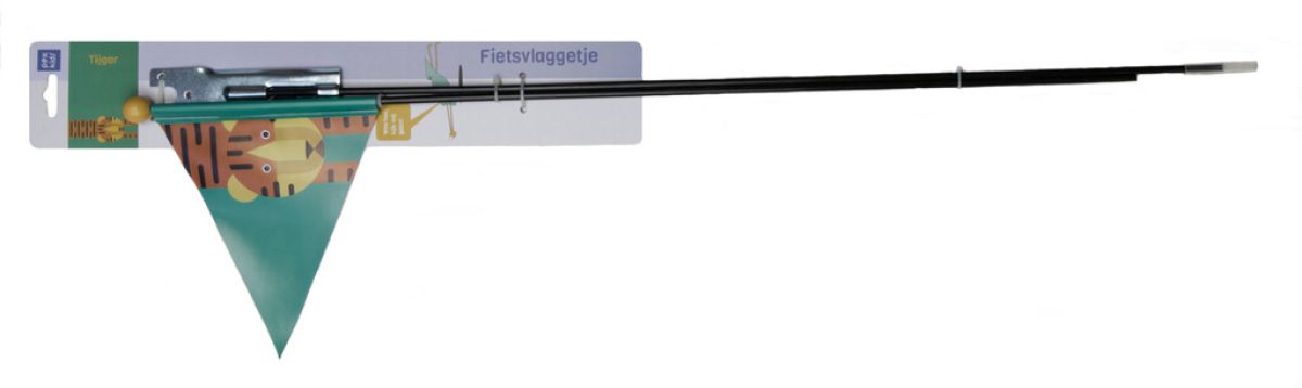 Bandera de seguridad Pexkids Tiger Green con impresión de tigre