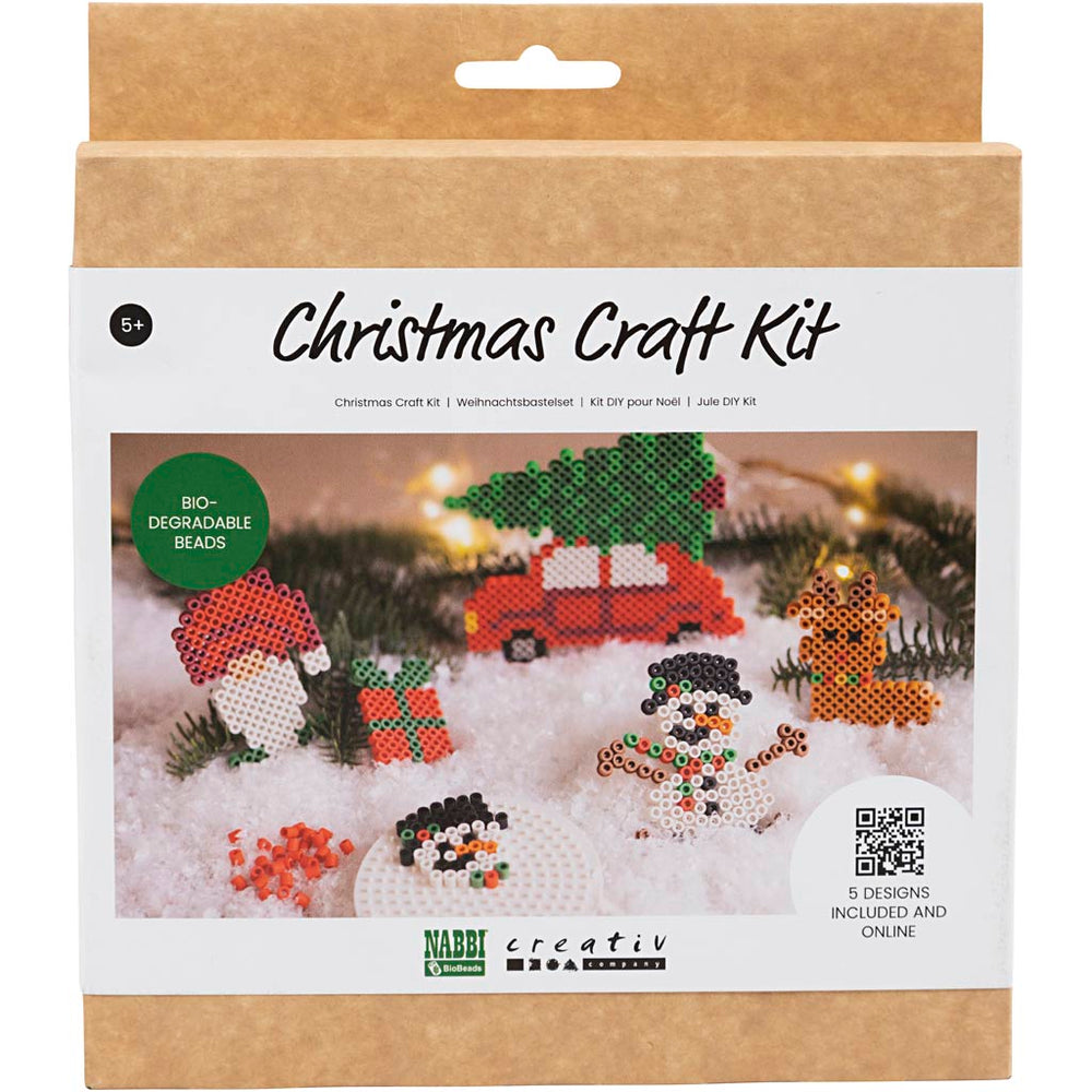 Nabbi hobby set biobeads, Christmas car, reindeer, snowman, elf and gift, 1 box
