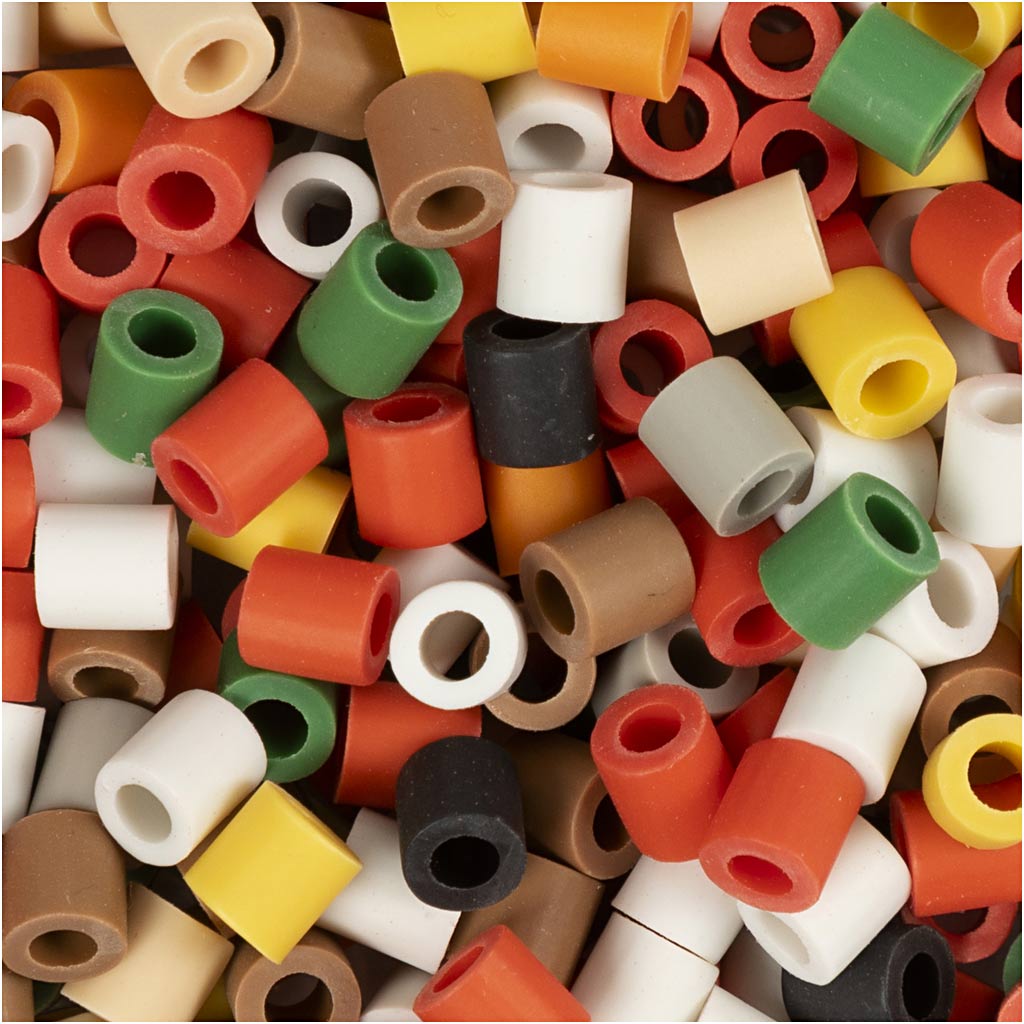 Nabbi biobeads, size 5x5 mm, hole size 2.5 mm, medium, Christmas paint, 3400 pieces 1 box