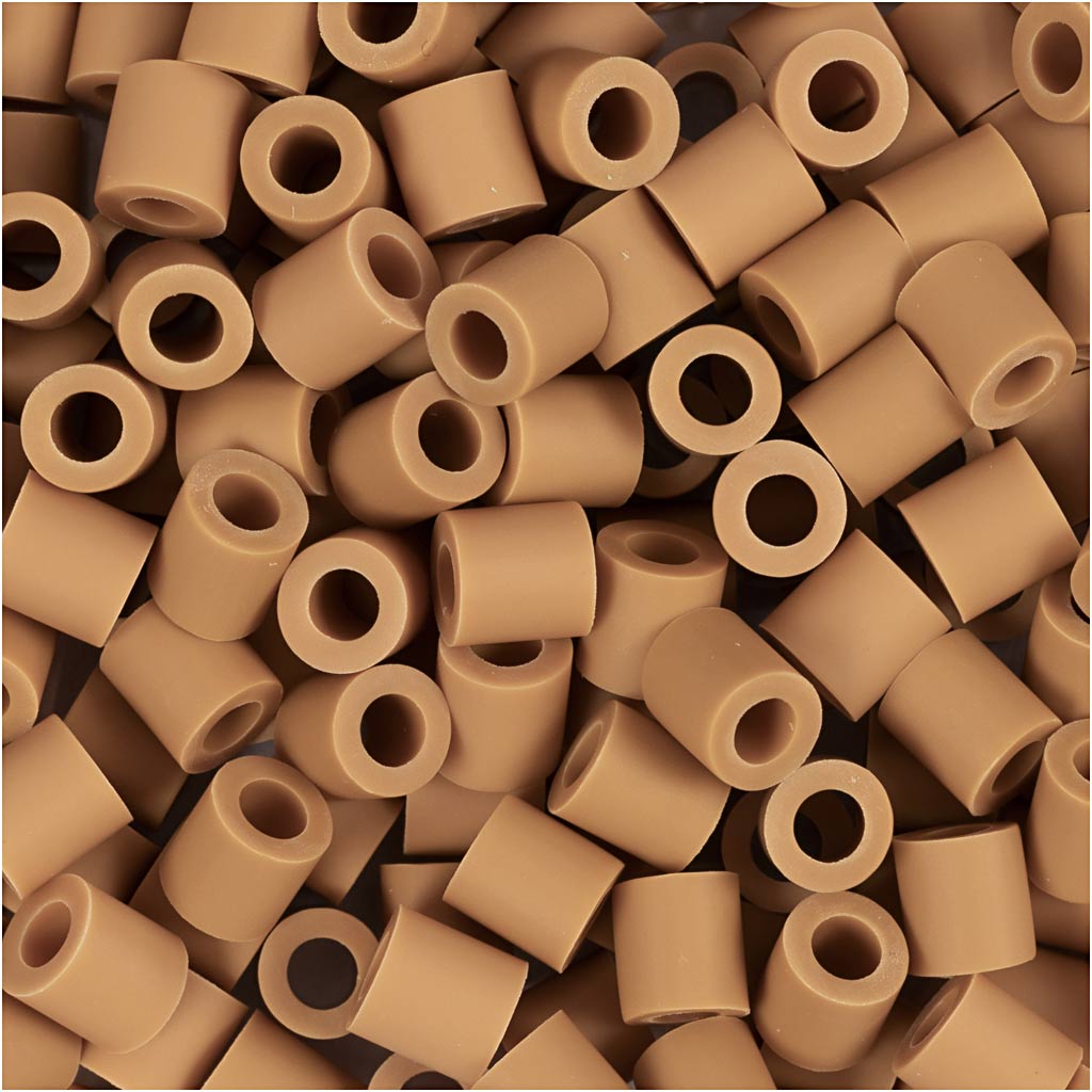 Nabbi biobeads van , afm 5x5 mm, gatgrootte 2,5 mm, medium, caramel, 1000 stuk 1 doos