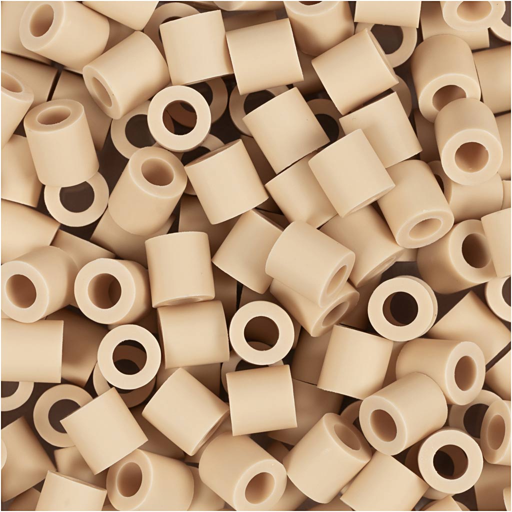 Nabbi biobeads van , afm 5x5 mm, gatgrootte 2.5 mm, medium, crème, 1000 stuk 1 doos