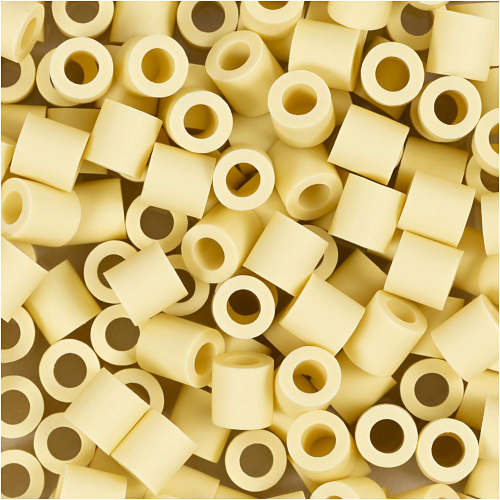 Nabbi biobeads, size 5x5 mm, hole size 2.5 mm, medium, light yellow, 1000 pieces 1 box