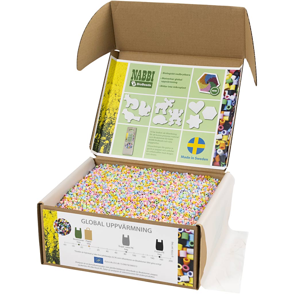 Creativ company nabbi biobeads pastelkleuren - 55000st.