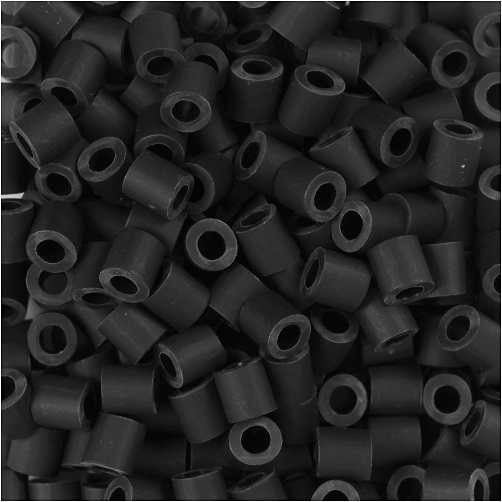 Nabbi biobeads, size 5x5 mm, hole size 2.5 mm, medium, black, 3000 pieces 1 box