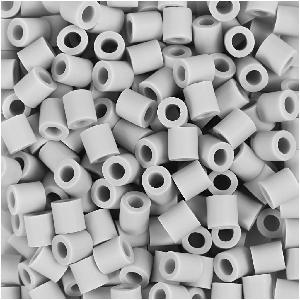 Nabbi biobeads, size 5x5 mm, hole size 2.5 mm, medium, gray, 1000 pieces 1 box