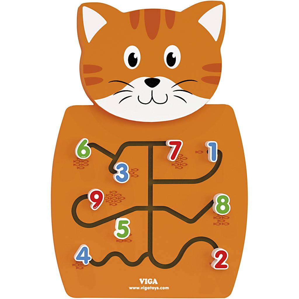 Viga activity board, cat, size 36x55x4.5 cm, 1 piece