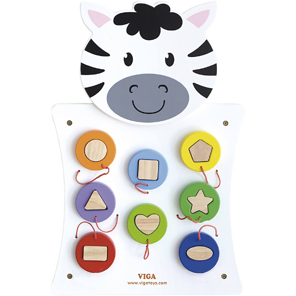 Viga activity board, zebra, size 36x55x3.5 cm, 1 piece