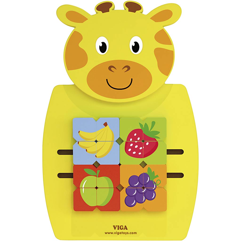 Viga activity board, giraffe, dimensions 36x55x3.5 cm, 1 piece