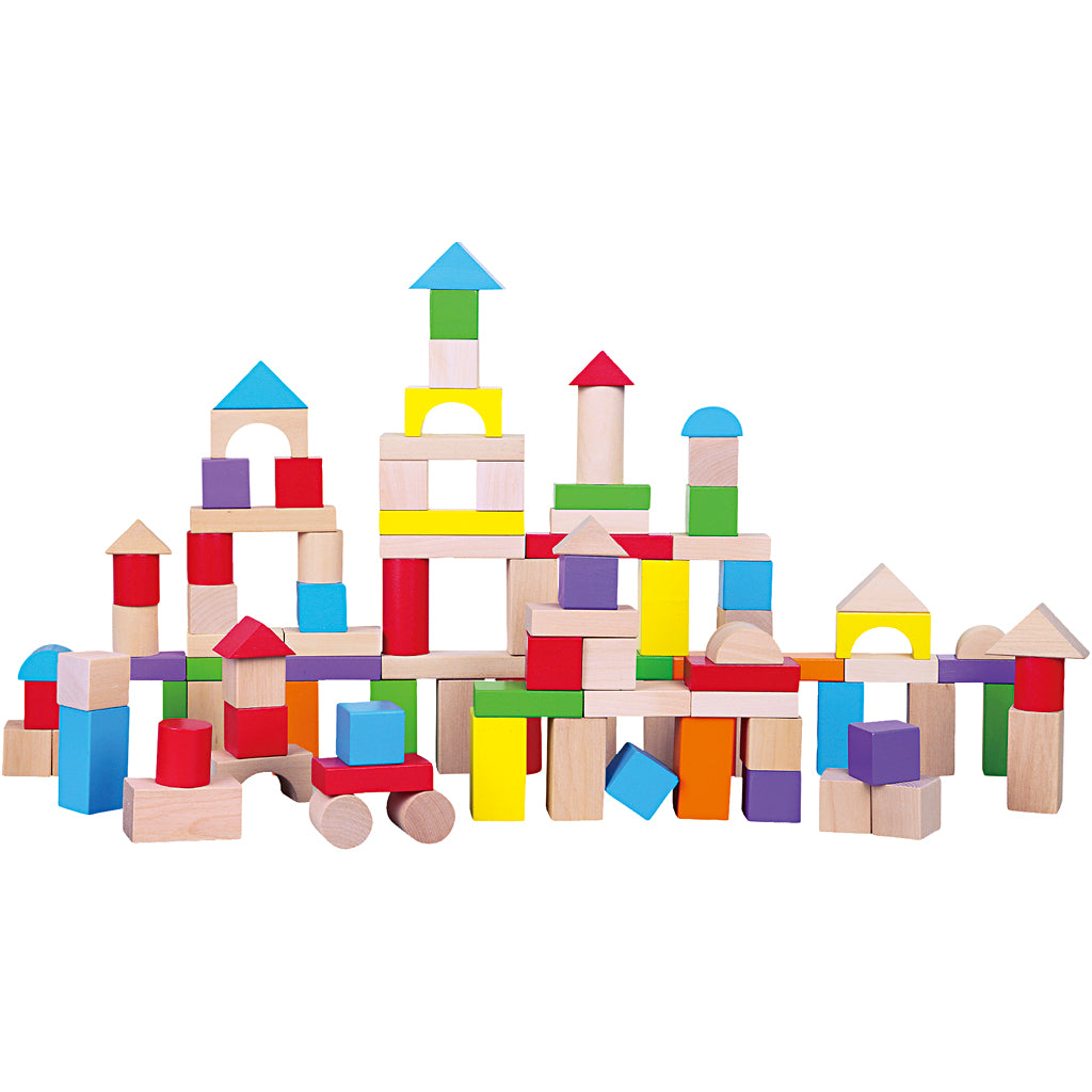 Viga wooden blocks, size 3 cm, 100 parts, 1 box