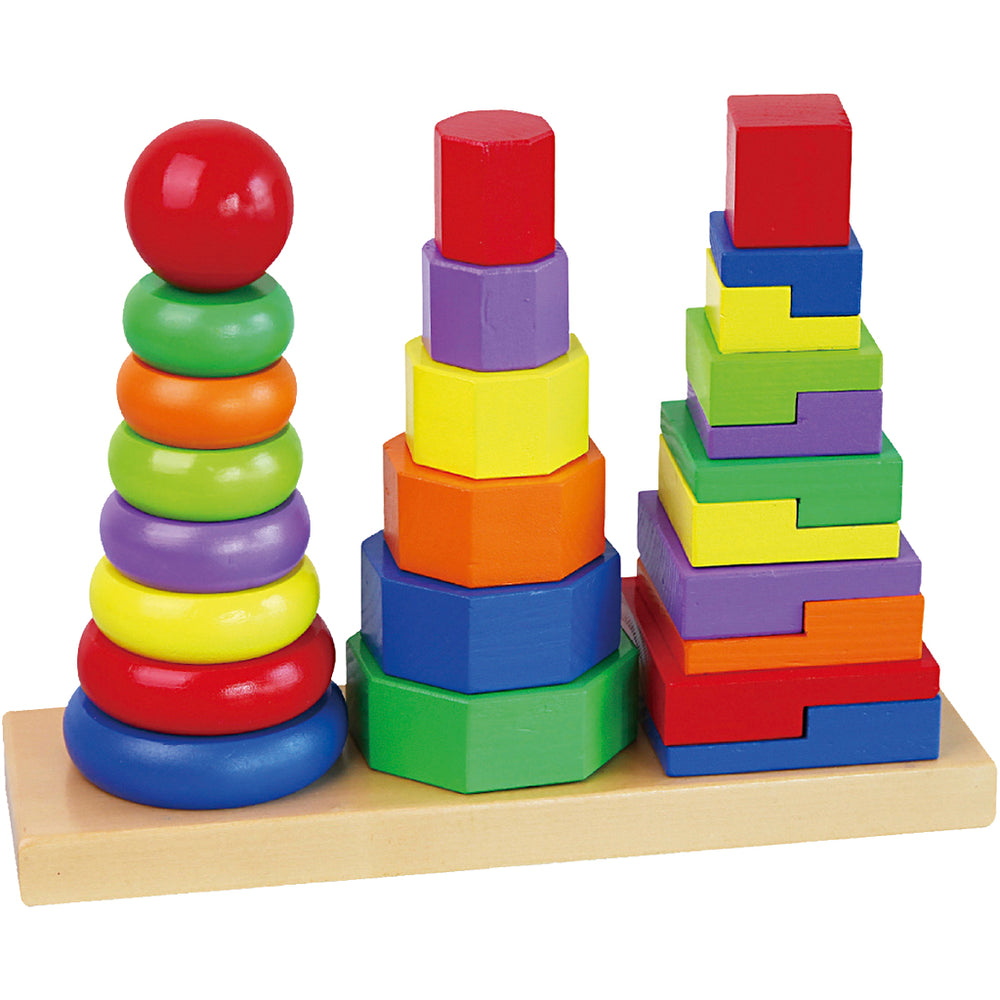 Viga geometric stacking tower, dimensions 28x21x9 cm, 1 set