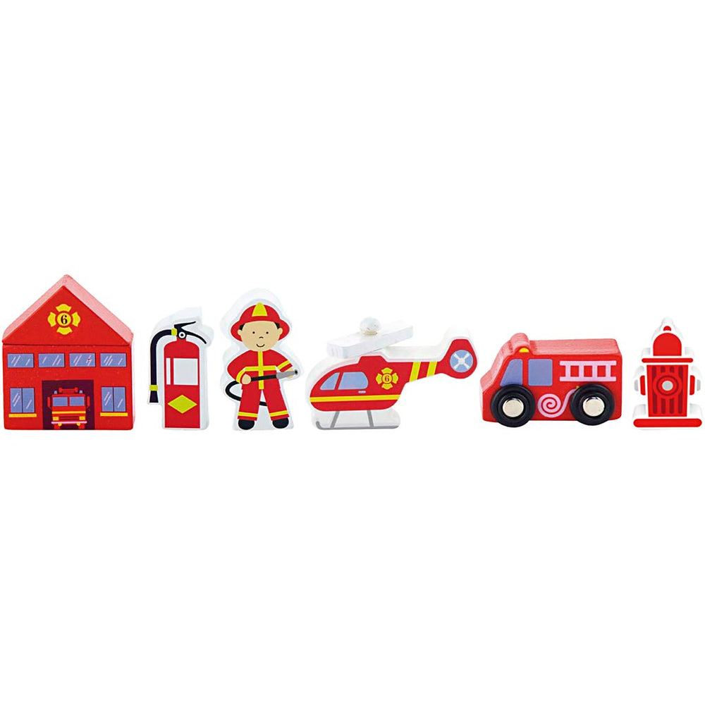 Viga railway accessories, fire station, 6 parts 1 set